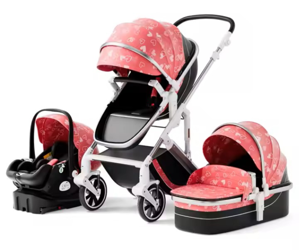 OSSS BabyShop - Luxury Baby Stroller Multi-Functional Safety baby stroller Pink