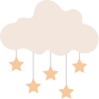 OSSS BabyShop - Hanging stars on cloud